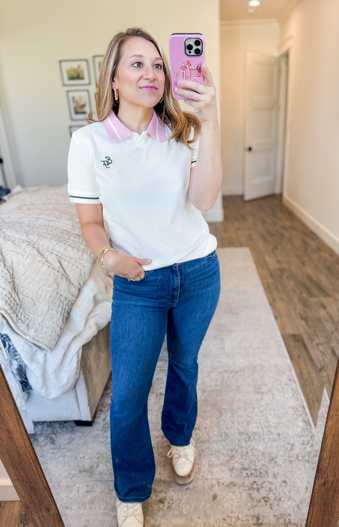 Country Club Polo Top