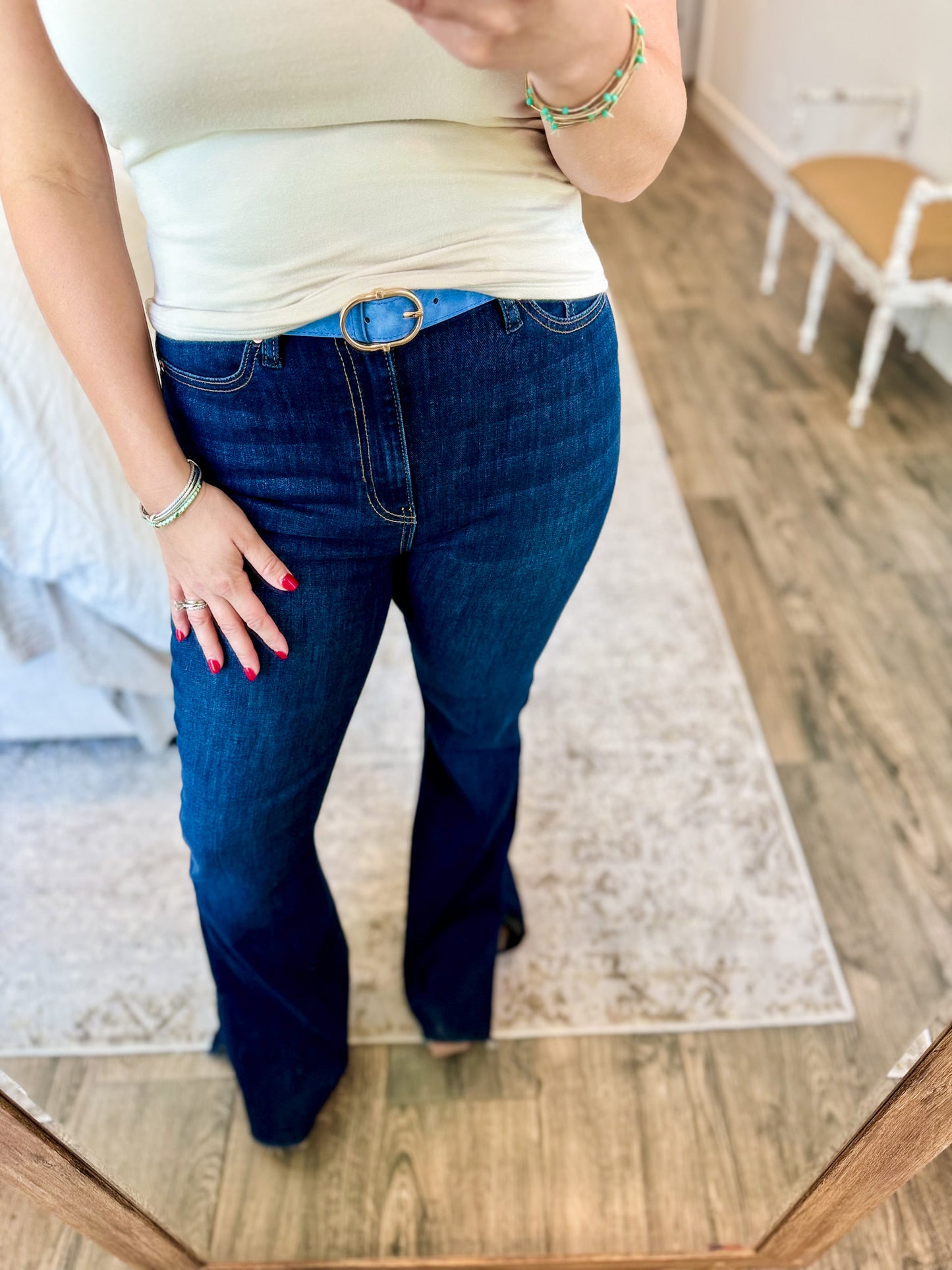 Split Flare Jeans