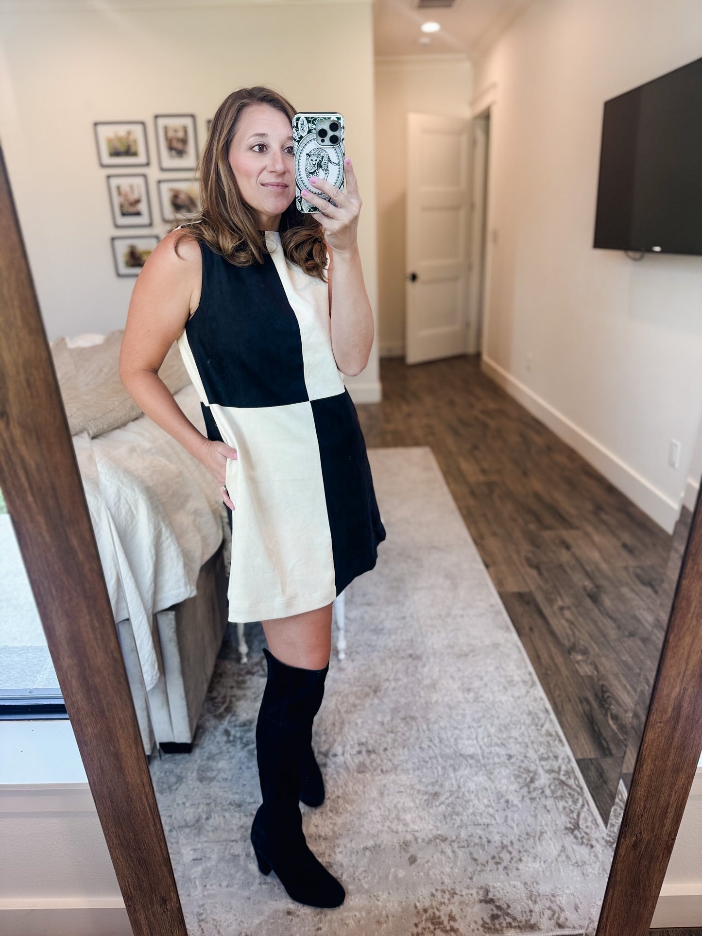 Miss McKenzie Suede Dress