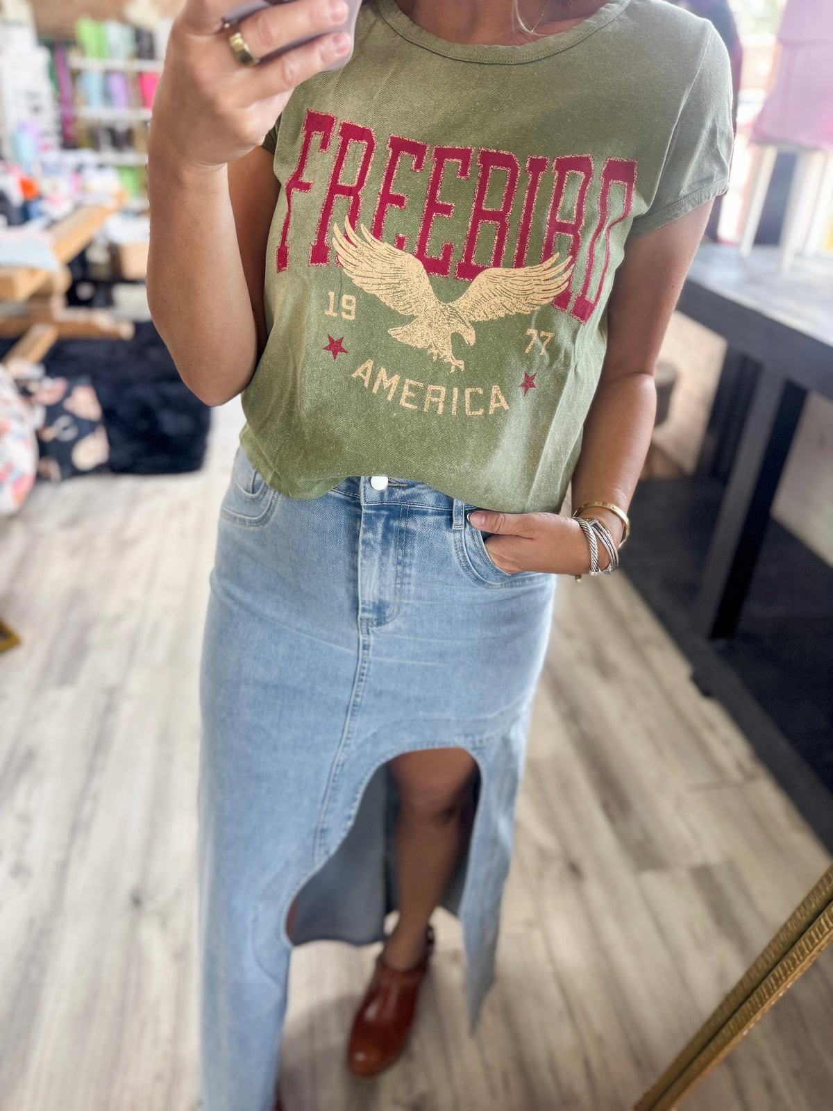 Firebird Graphic Cropped Tee
