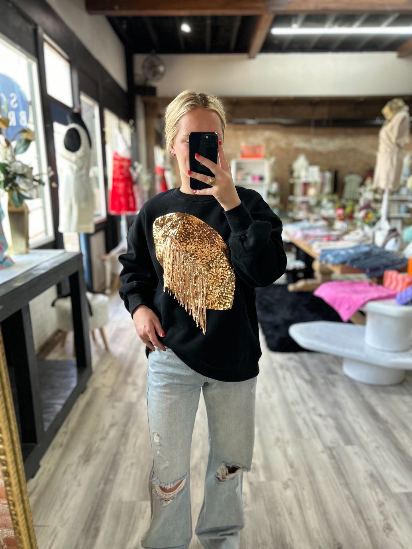 Golden Football Sweater