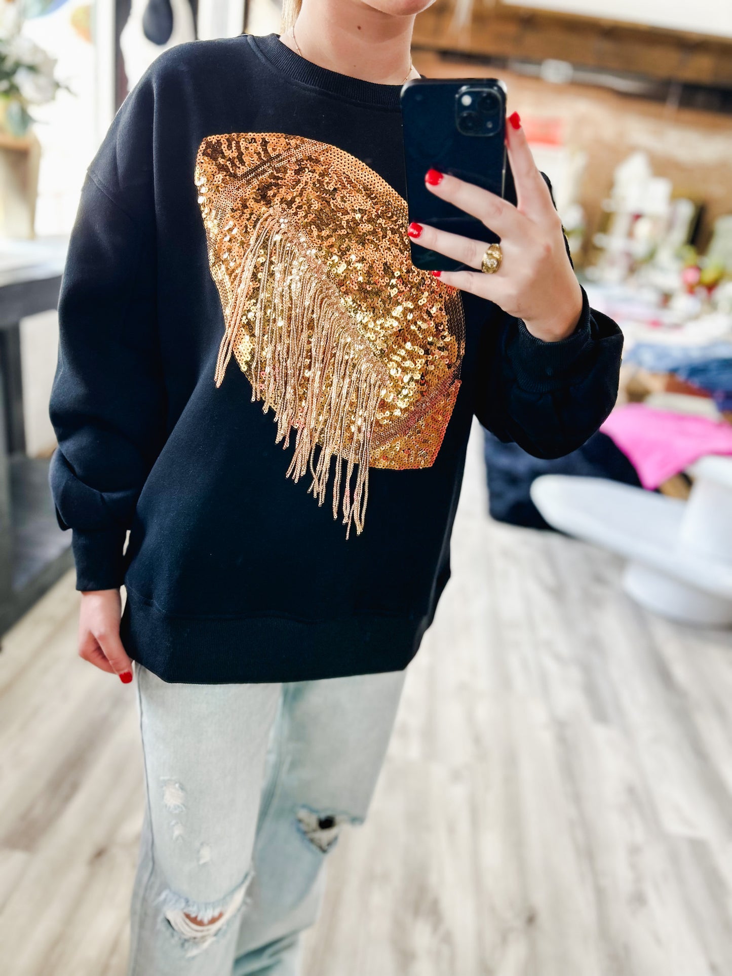 Golden Football Sweater