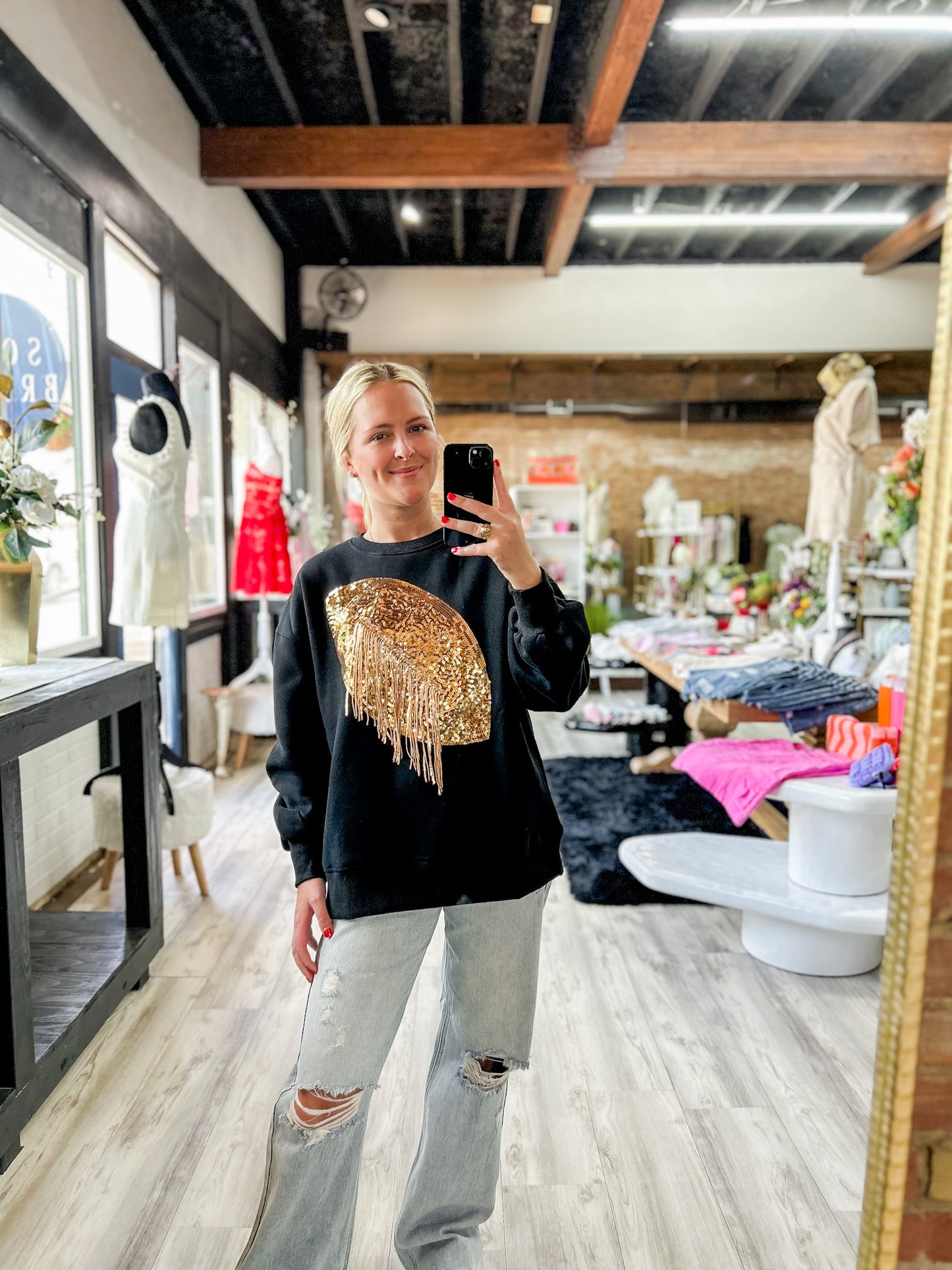 Golden Football Sweater
