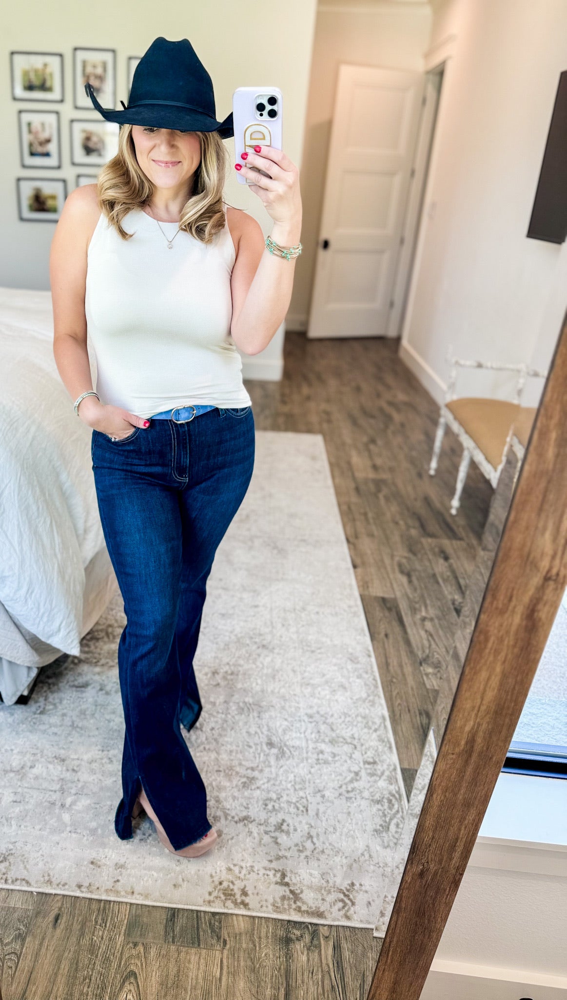 Split Flare Jeans