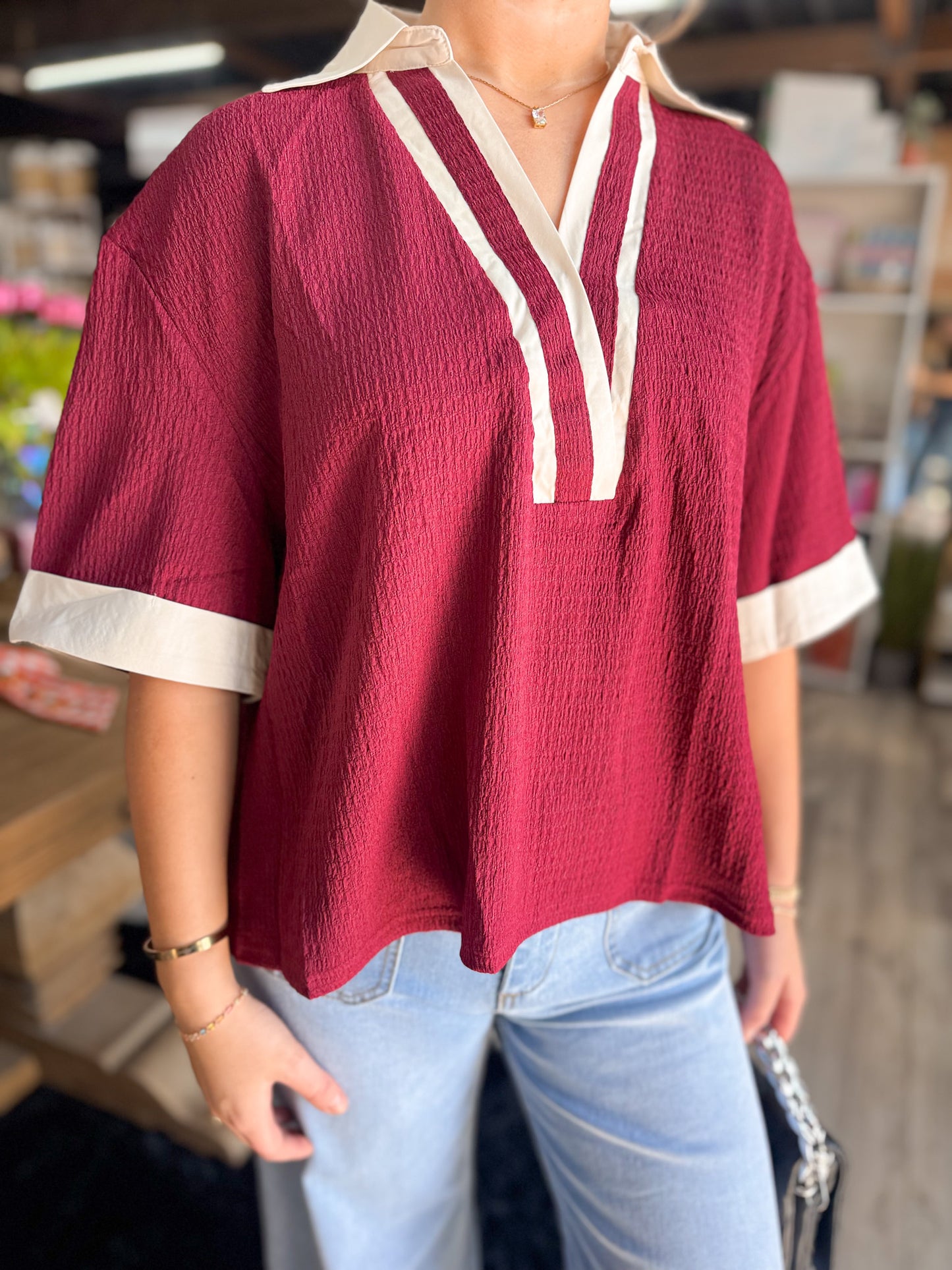 Wine Me Down Blouse