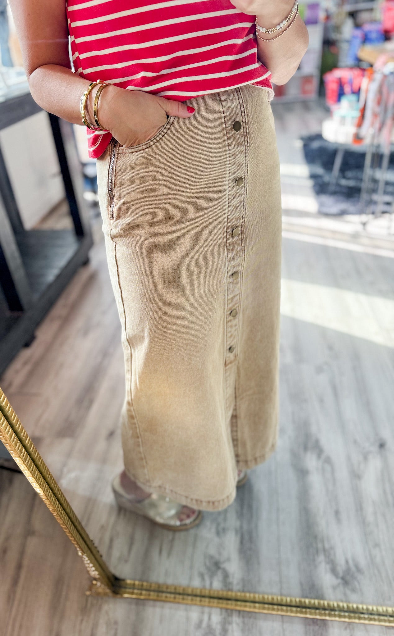Out West Washed Skirt
