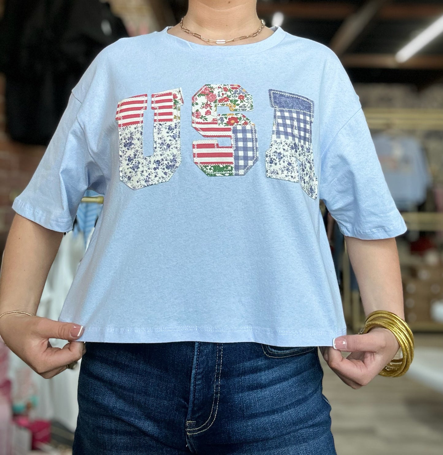 USA Patchwork Top