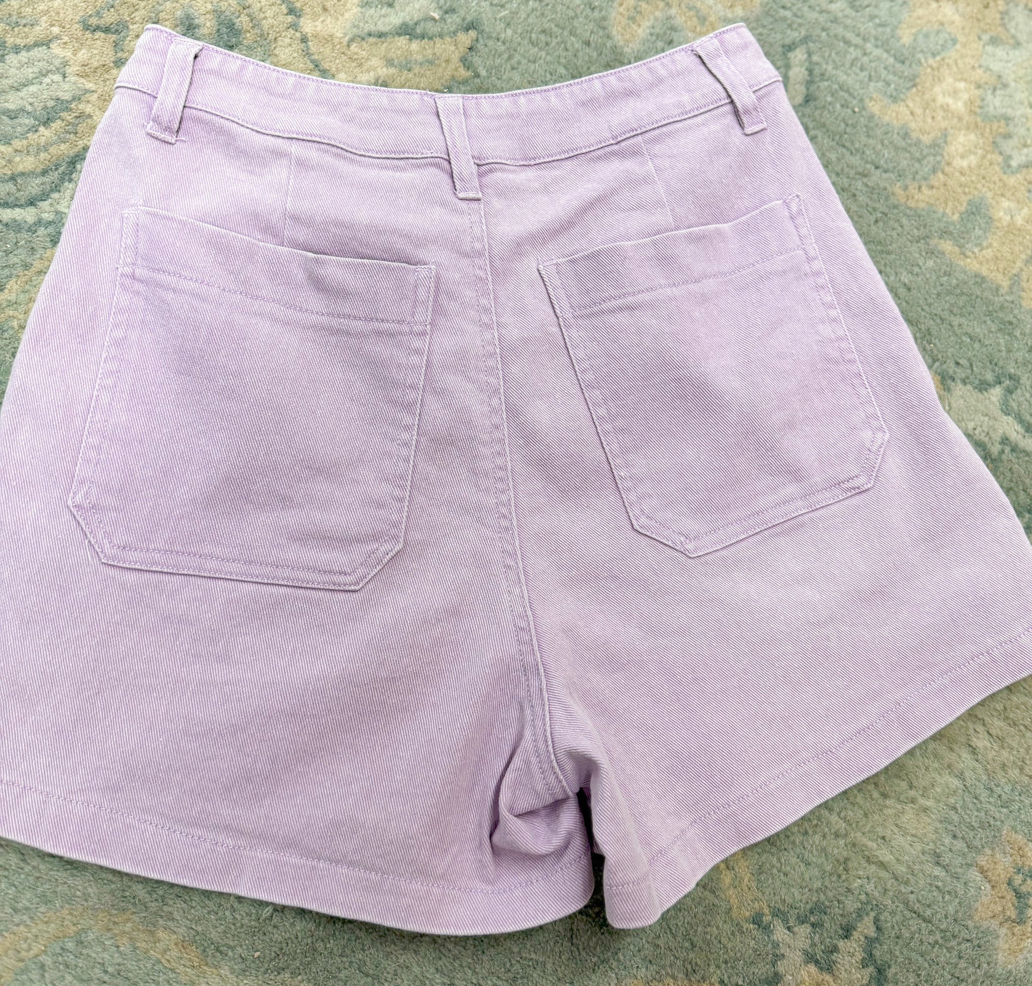 Lavender High Rise Shorts