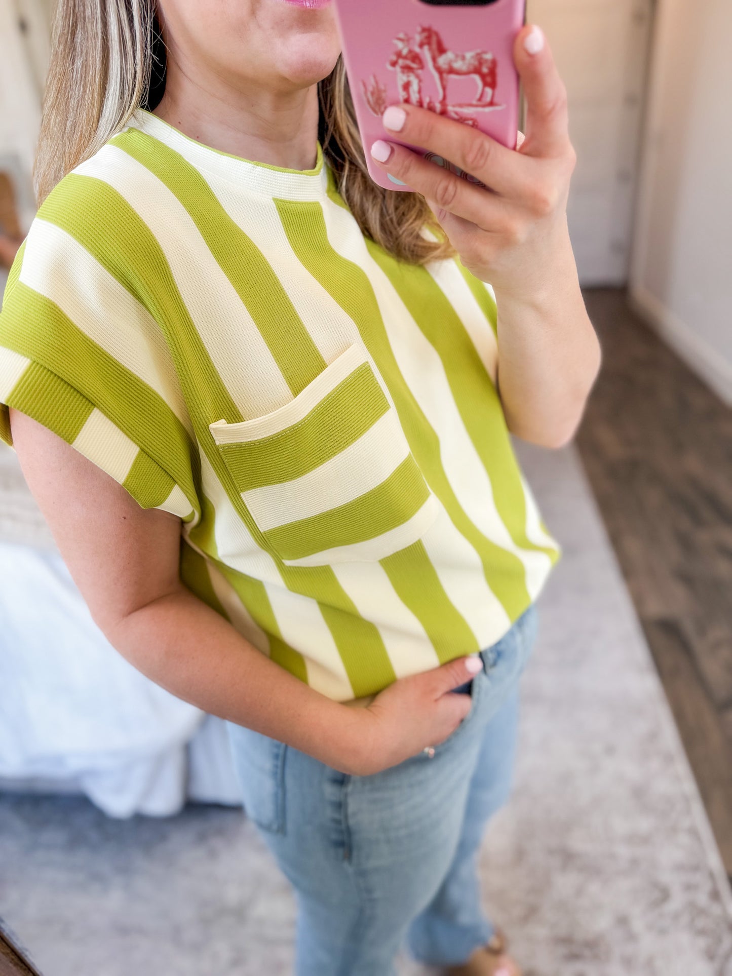 Lime Stripe Top