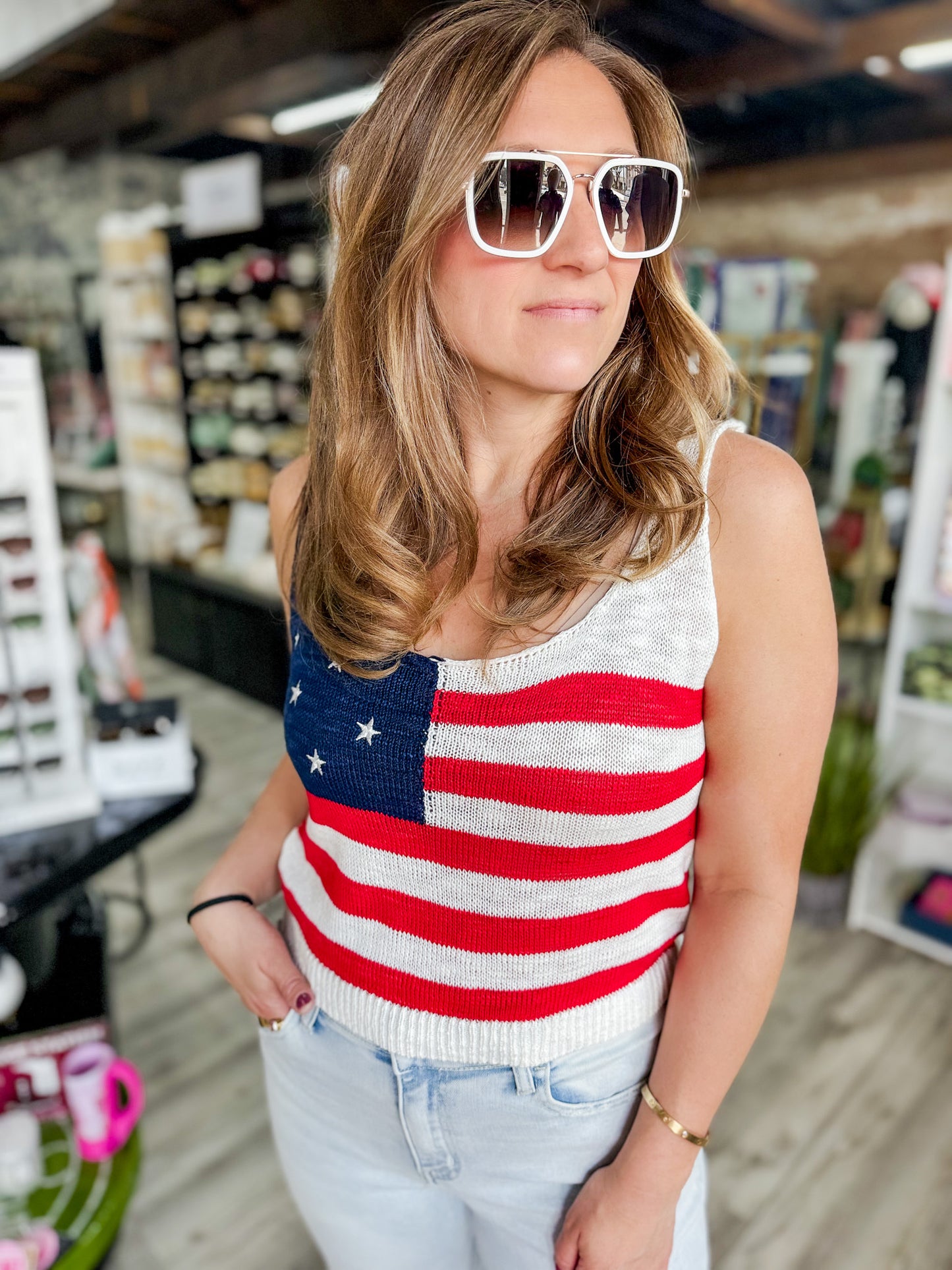 Star Spangled Knit Tank