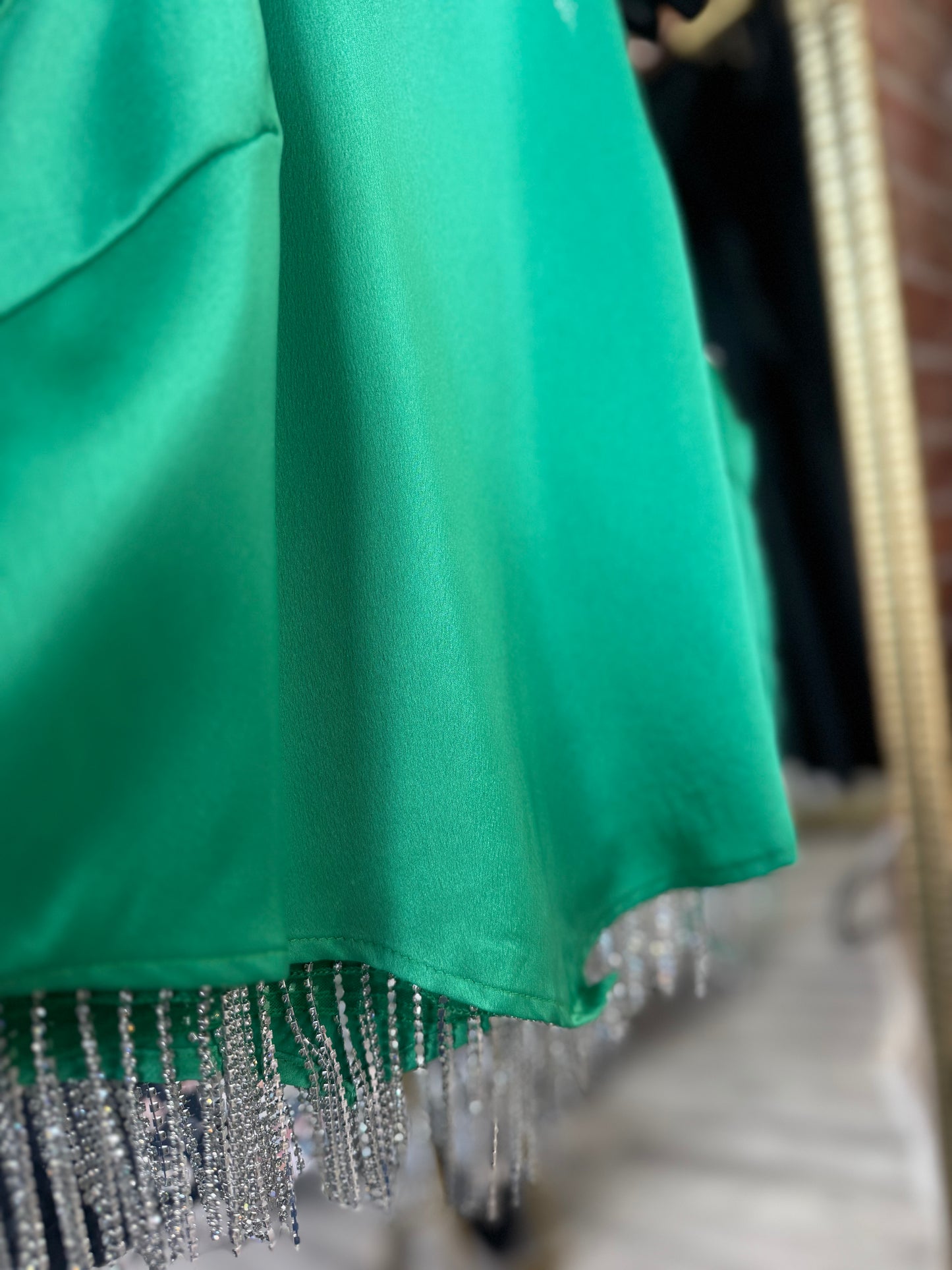 Little Fringe Satin Top