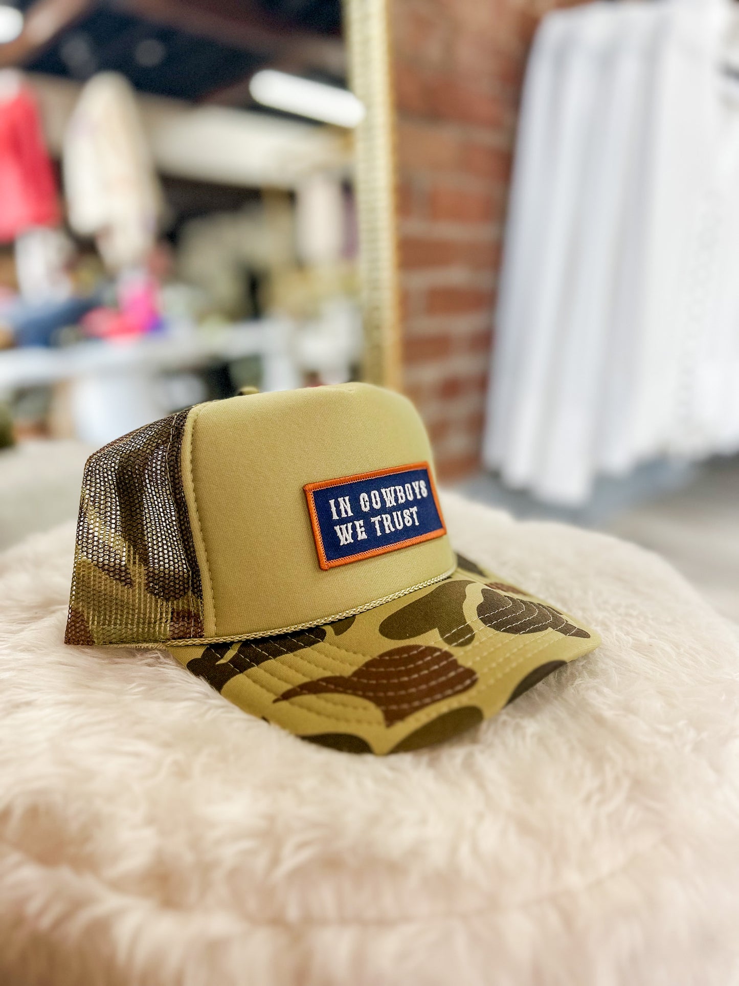 In Cowboys We Trust Trucker Hat