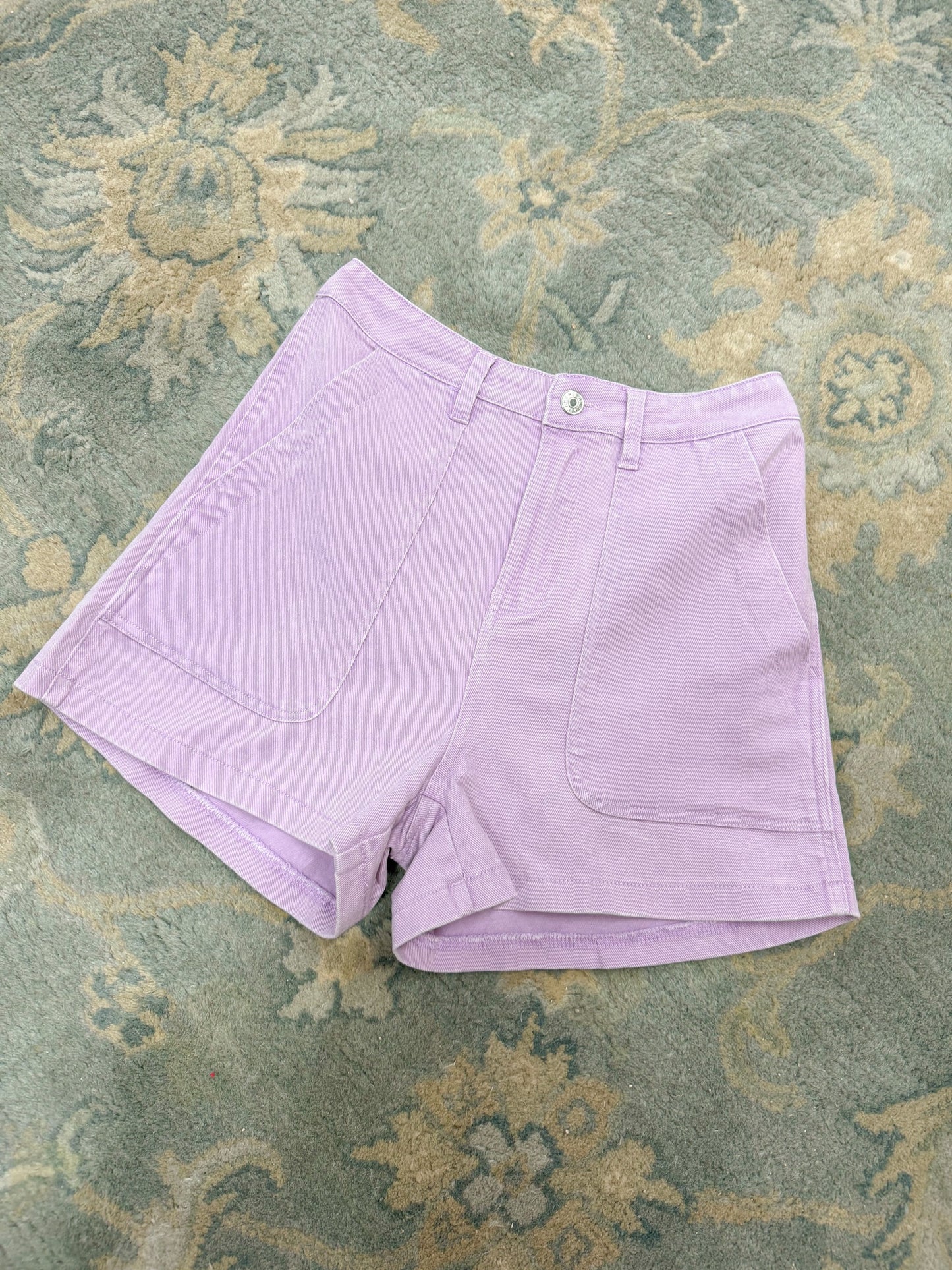 Lavender High Rise Shorts