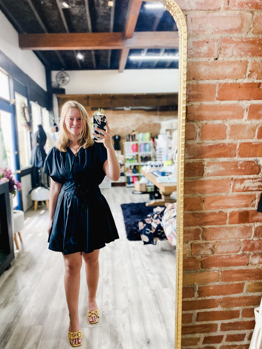Black Roses Mini Dress