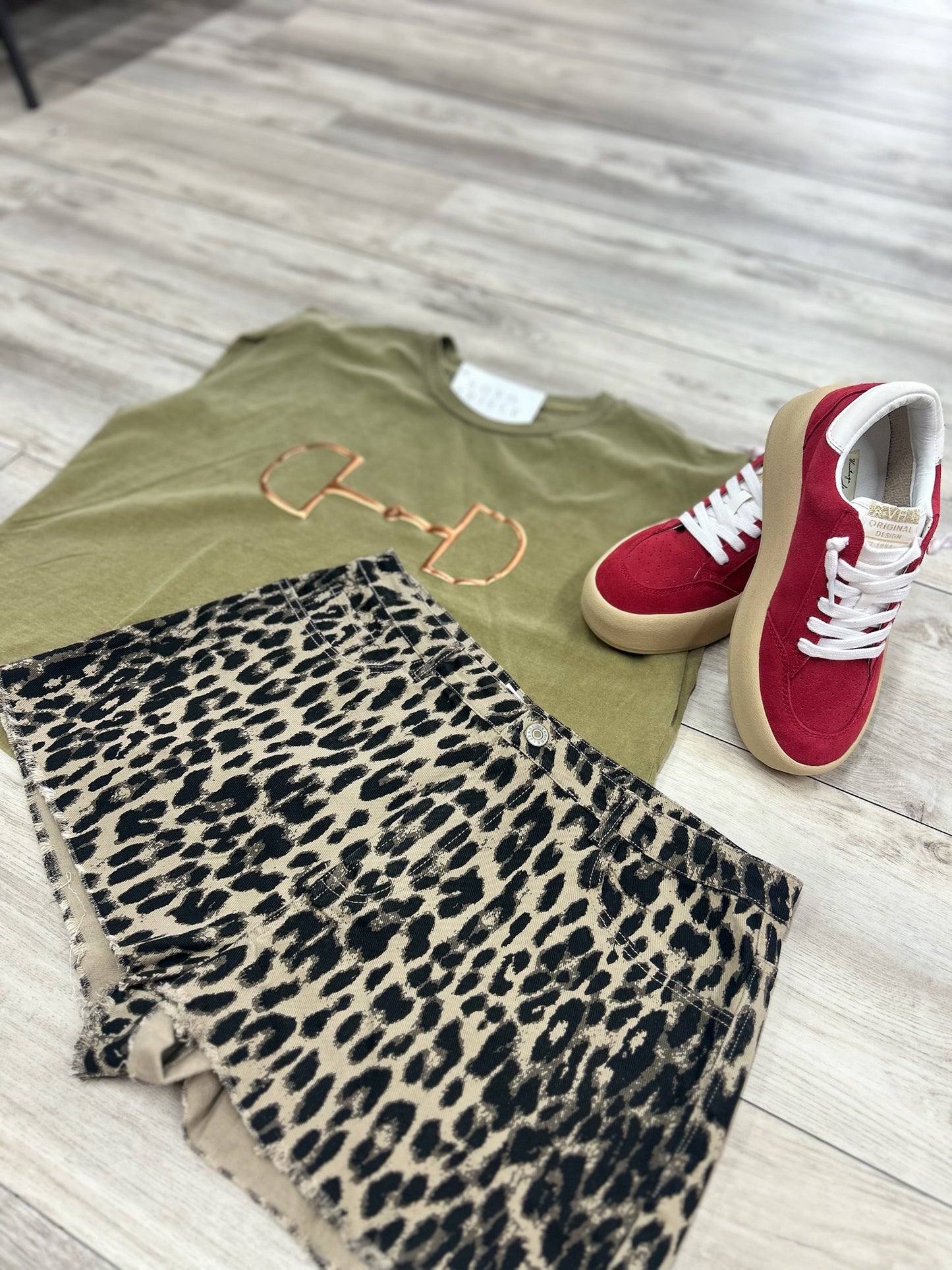 Leopard Lovin' Denim Shorts