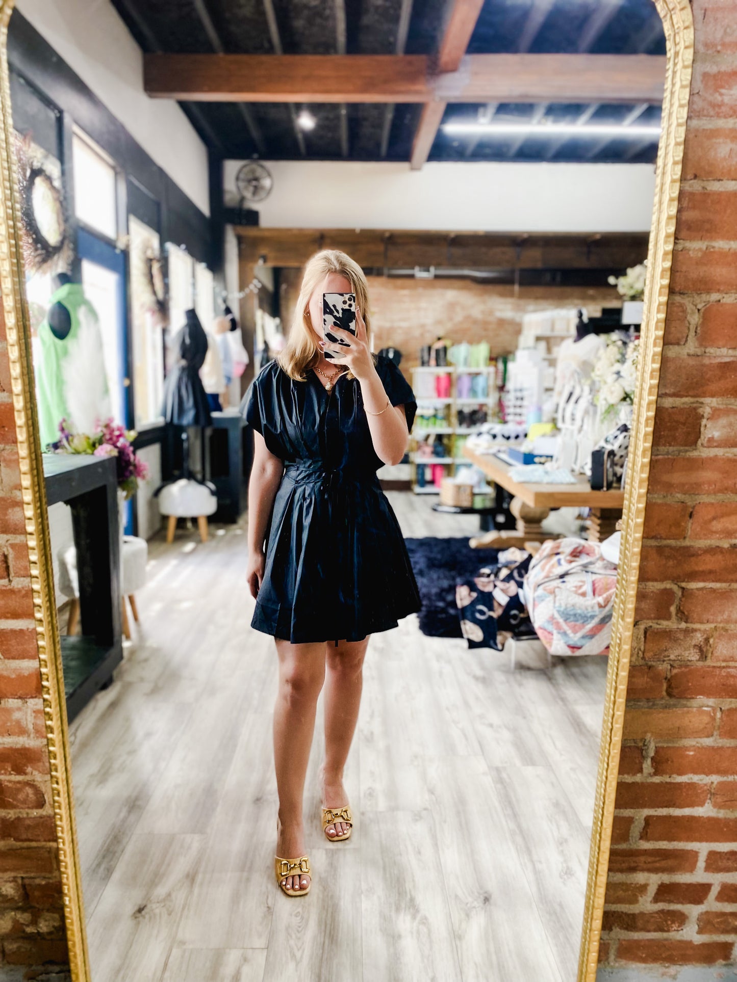 Black Roses Mini Dress