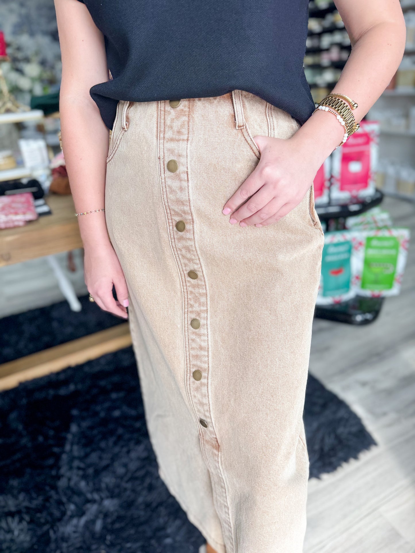 Out West Washed Skirt