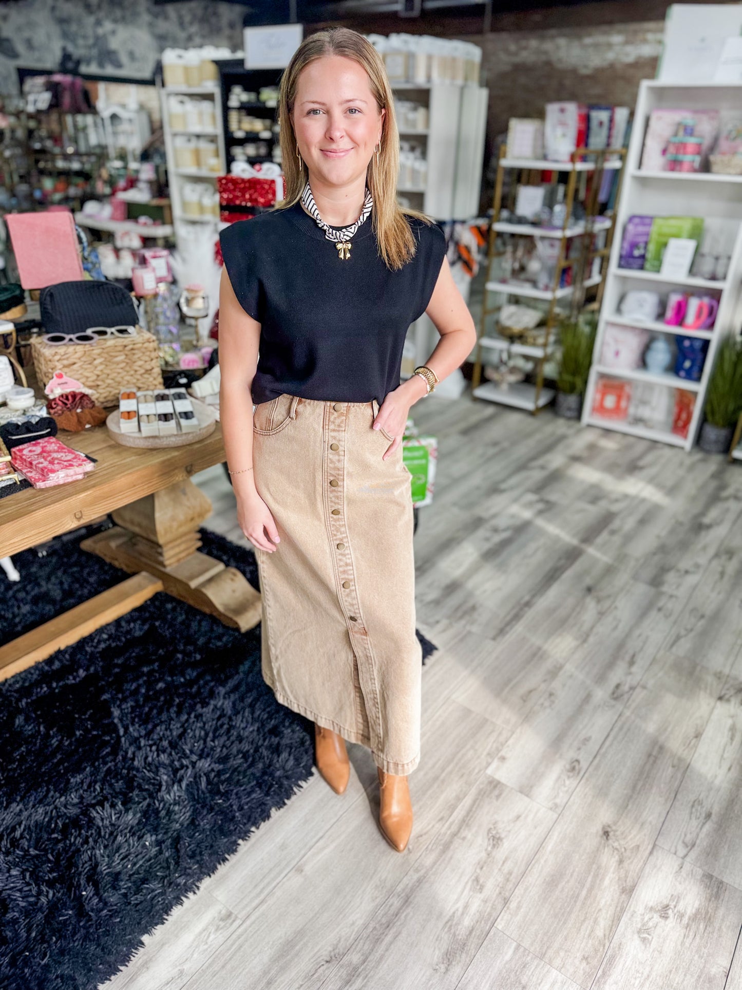 Out West Washed Skirt