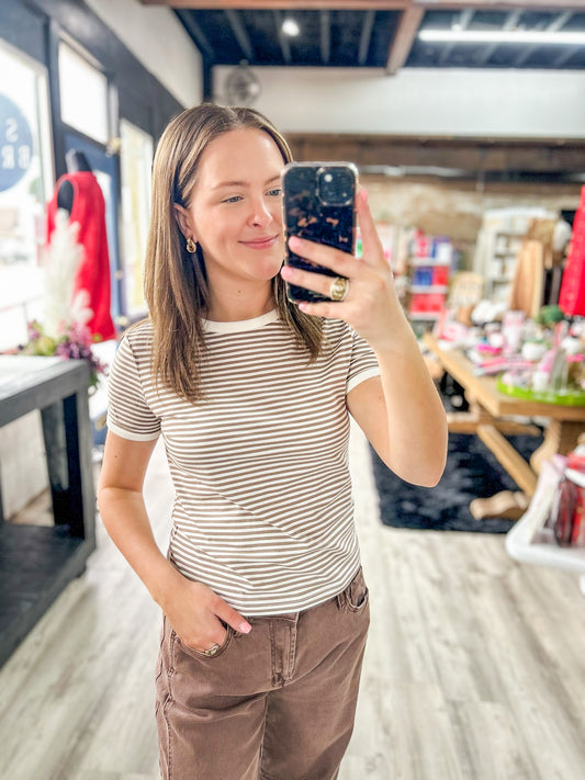 Striped Trim Tee