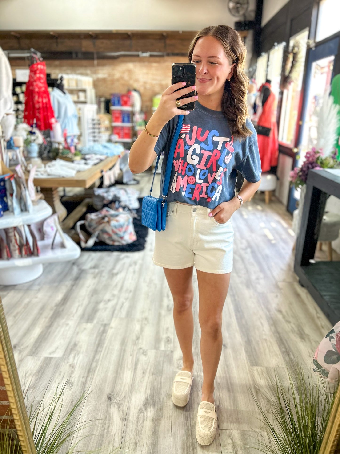 Just A Girl Who Loves America Tee