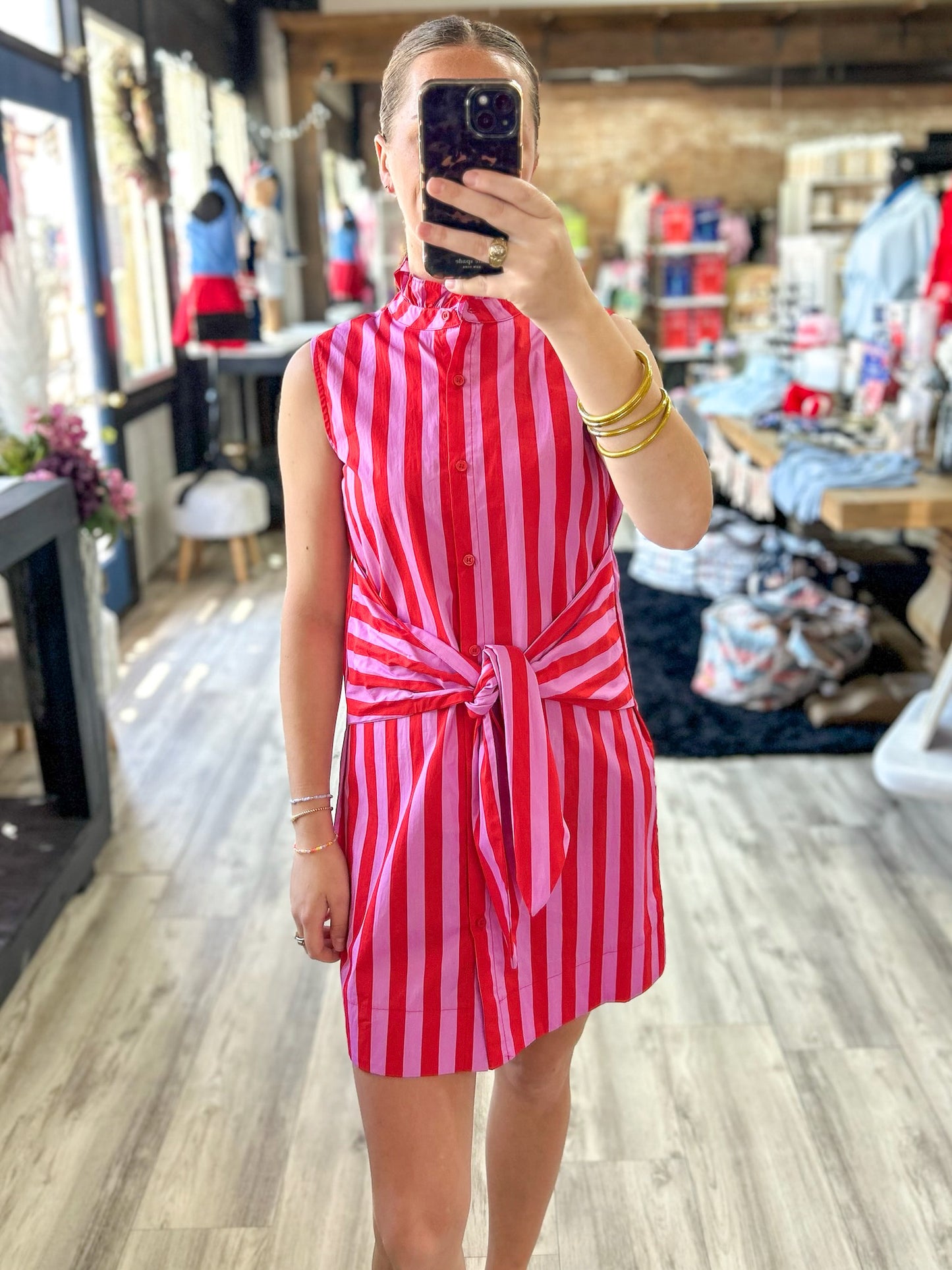 Sweetheart Striped Dress