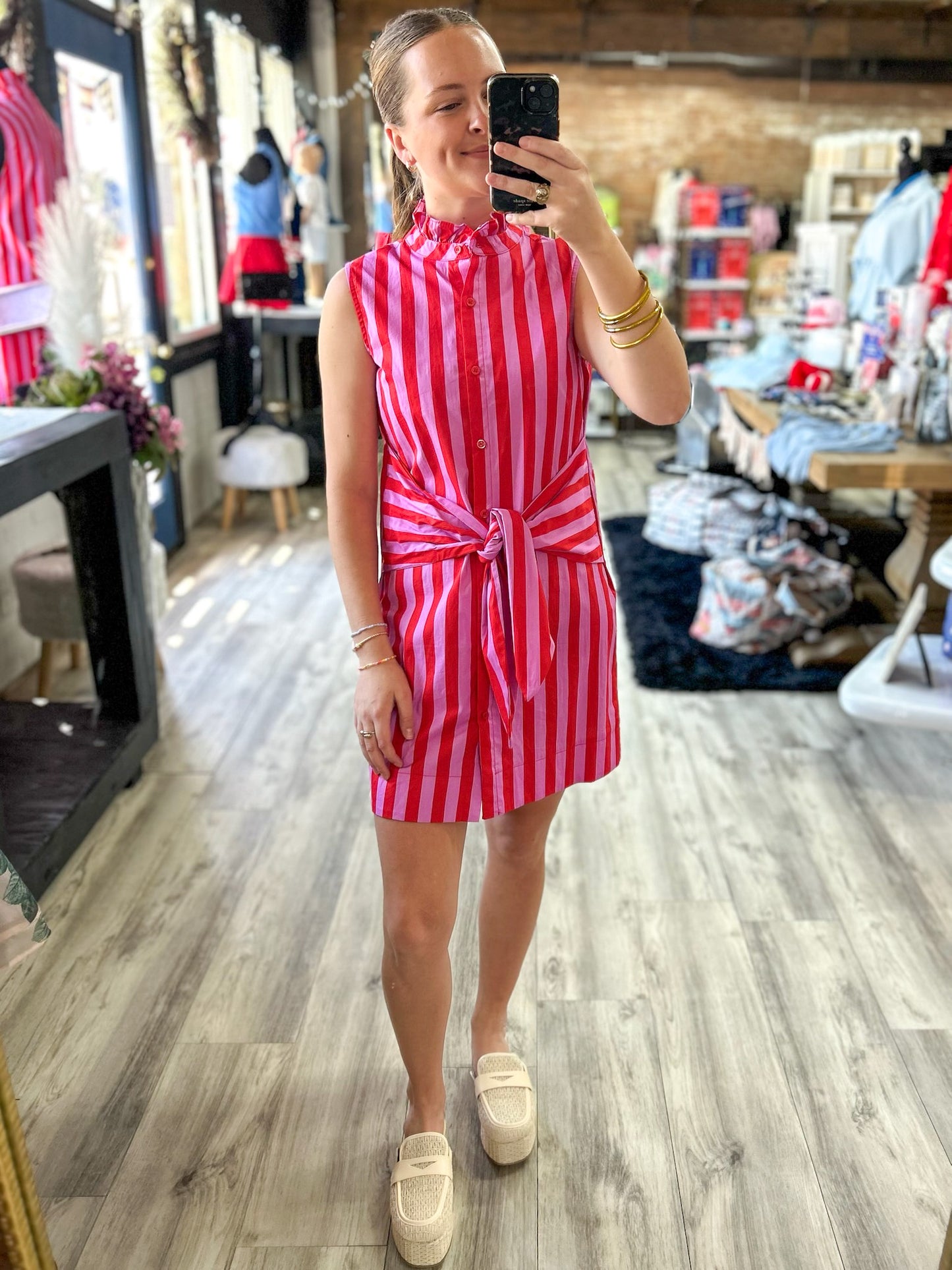 Sweetheart Striped Dress