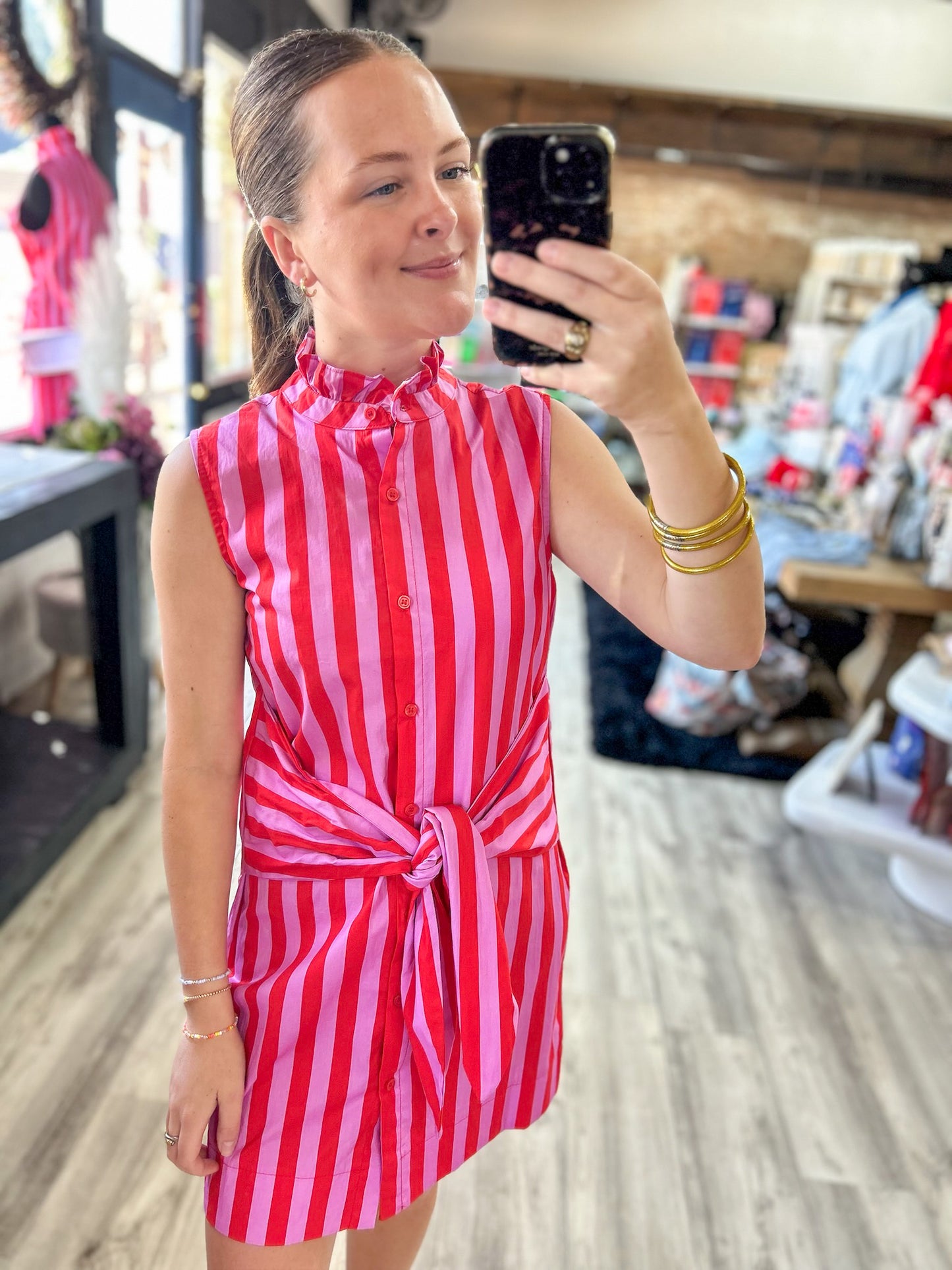 Sweetheart Striped Dress