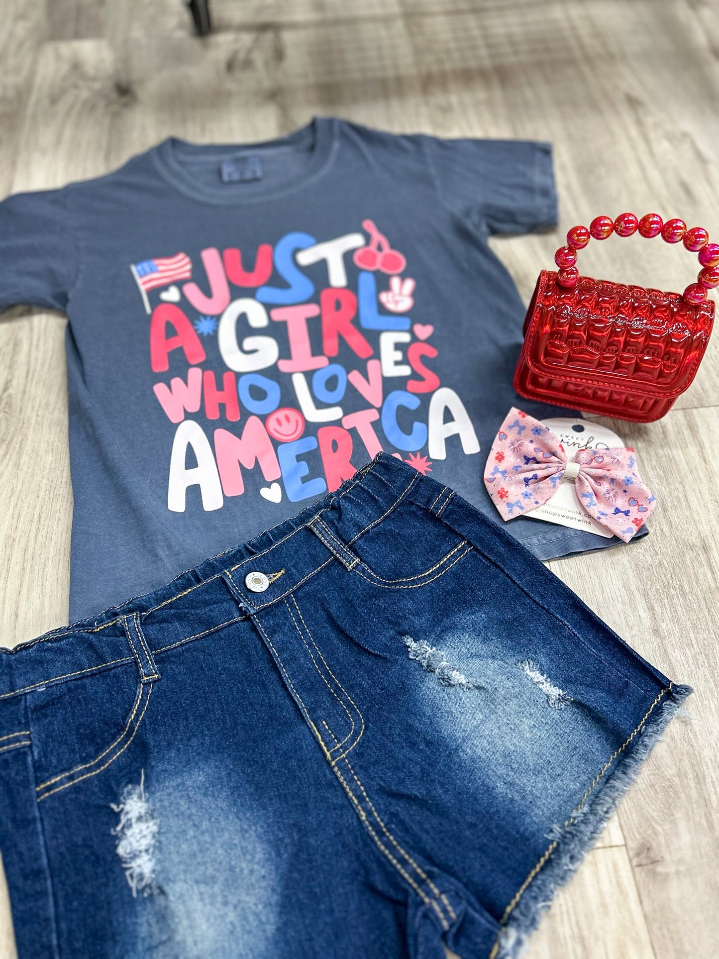 Youth Just A Girl Who Loves America Tee