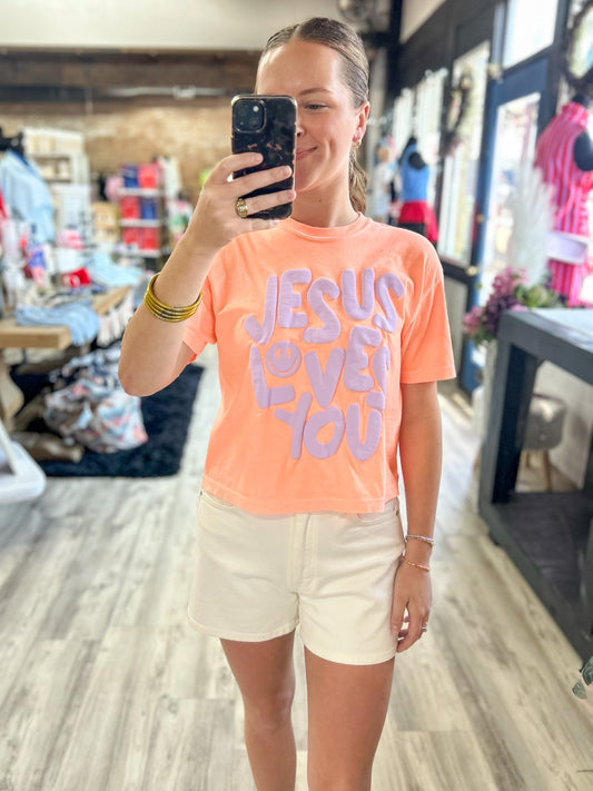 Jesus Loves You Puff Tee