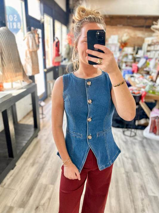Truly Yours Denim Vest