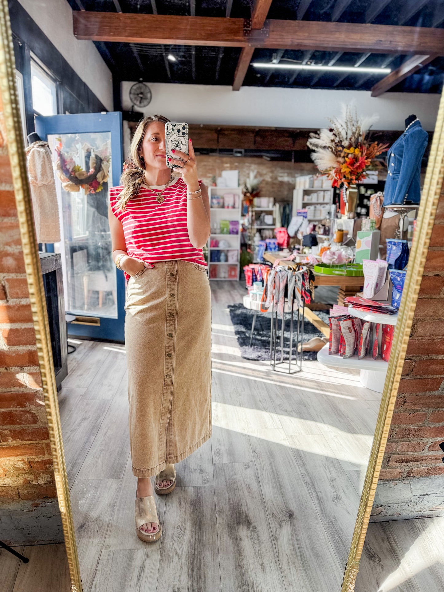 Out West Washed Skirt