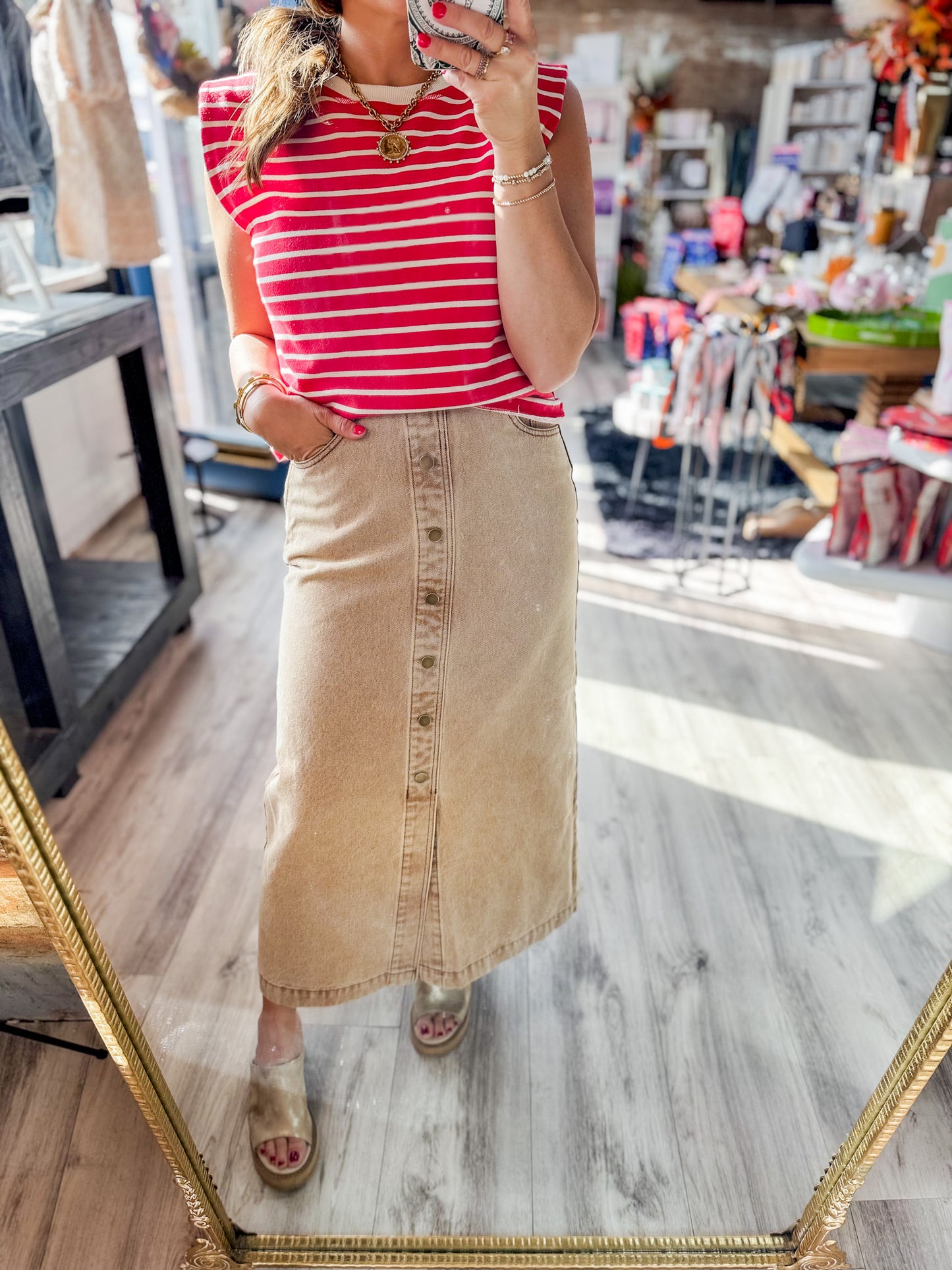 Out West Washed Skirt