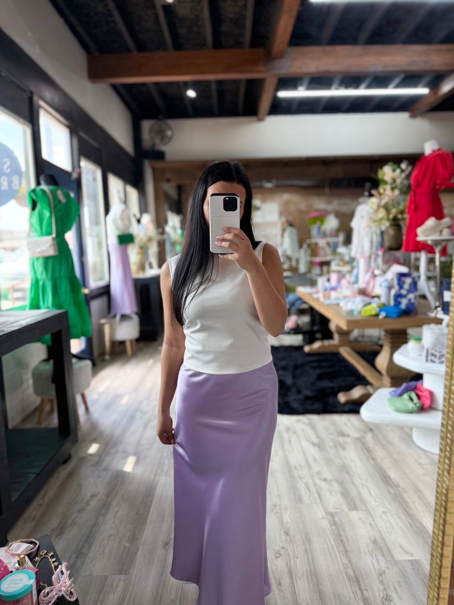 Lady Lavender Silk Skirt