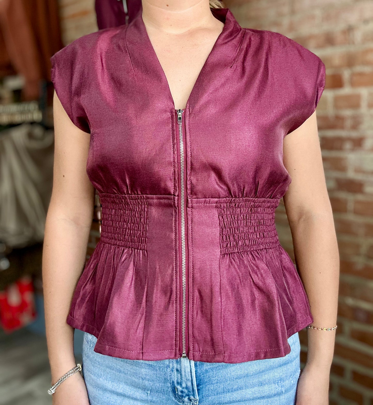 Brandy Smocked Top