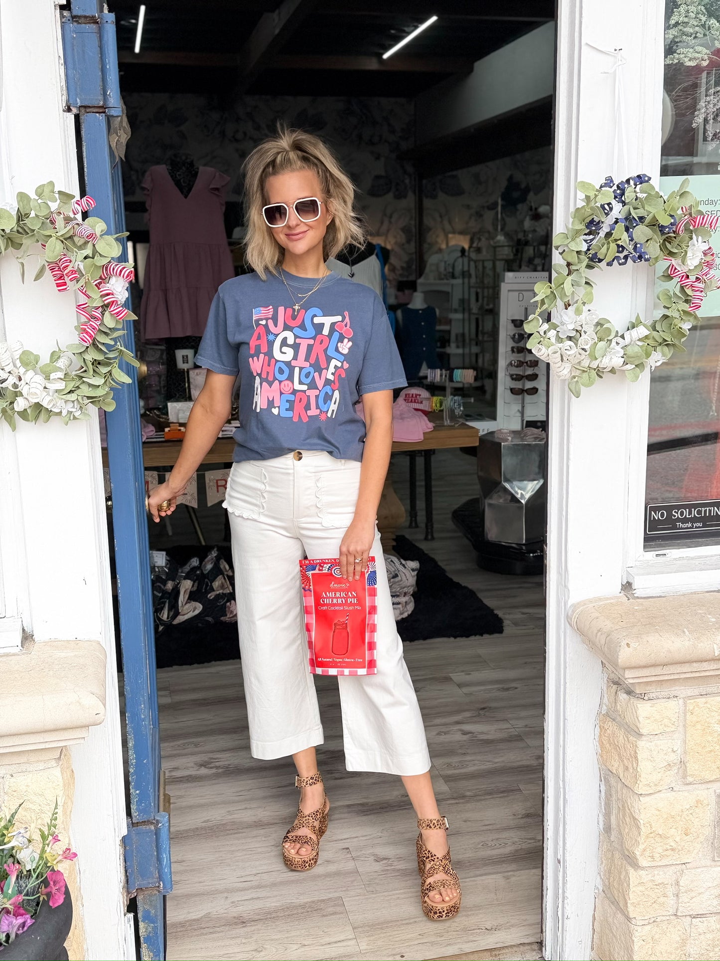 Just A Girl Who Loves America Tee
