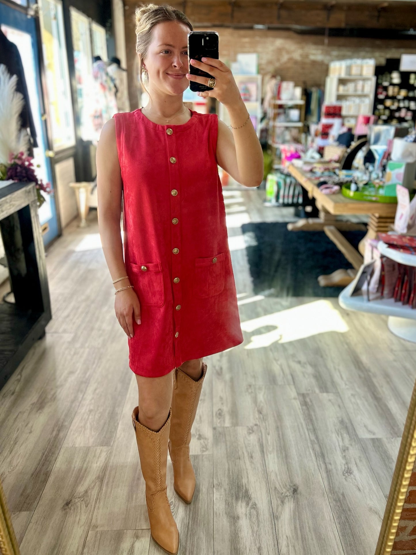 Santa Baby Suede Dress