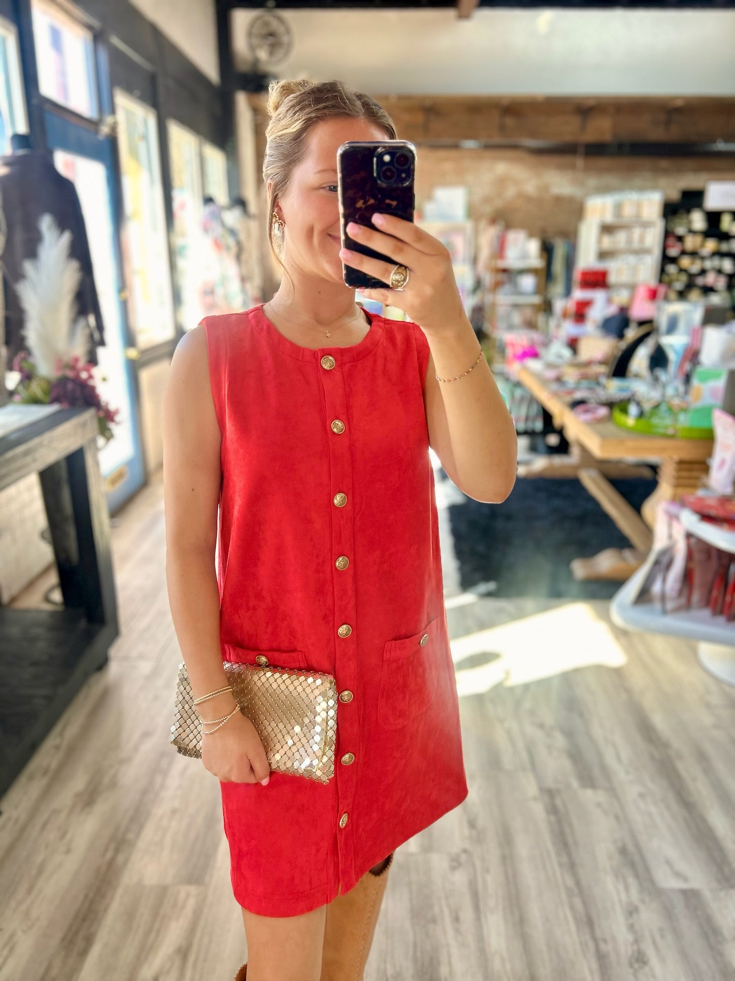 Santa Baby Suede Dress