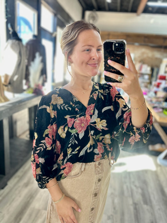Velvet Bloom Blouse