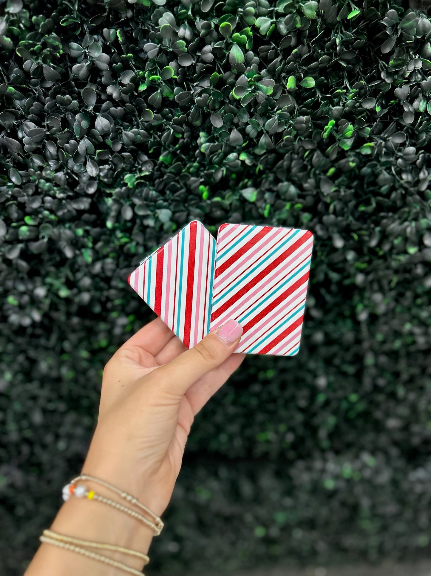 Candy Cane Pocket Mirror