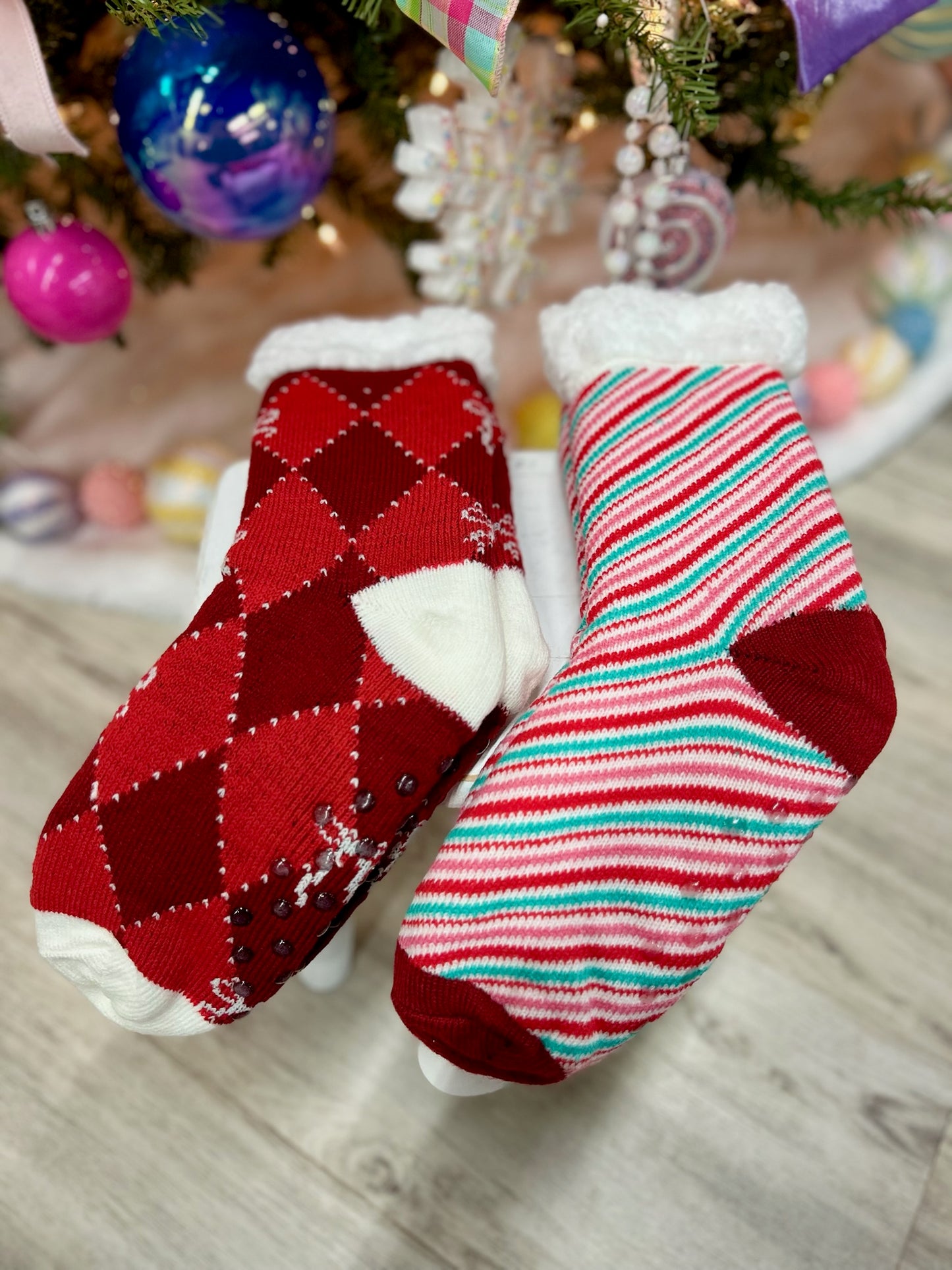 Fuzzy Christmas Socks