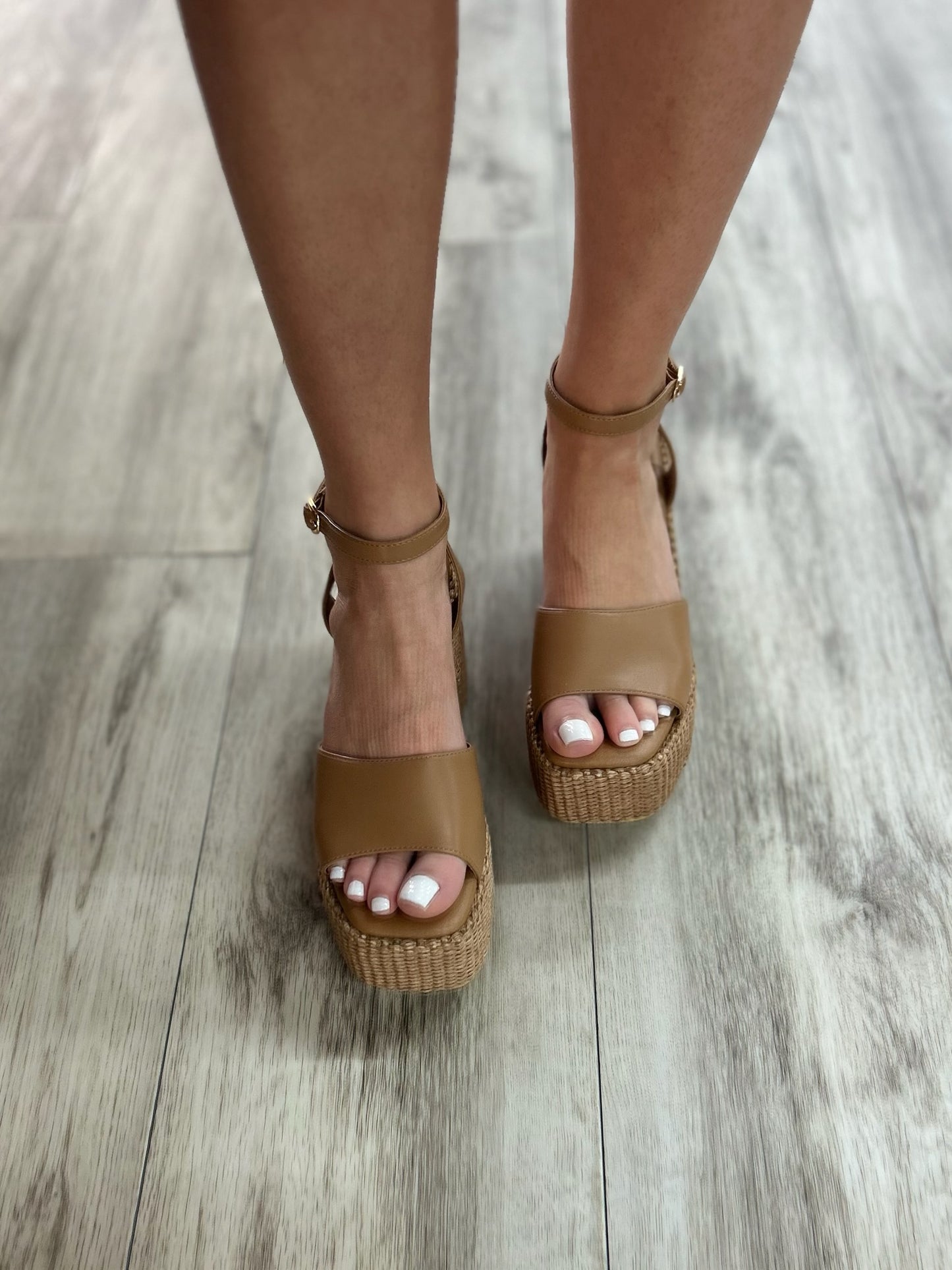 Arden Cognac Wedge
