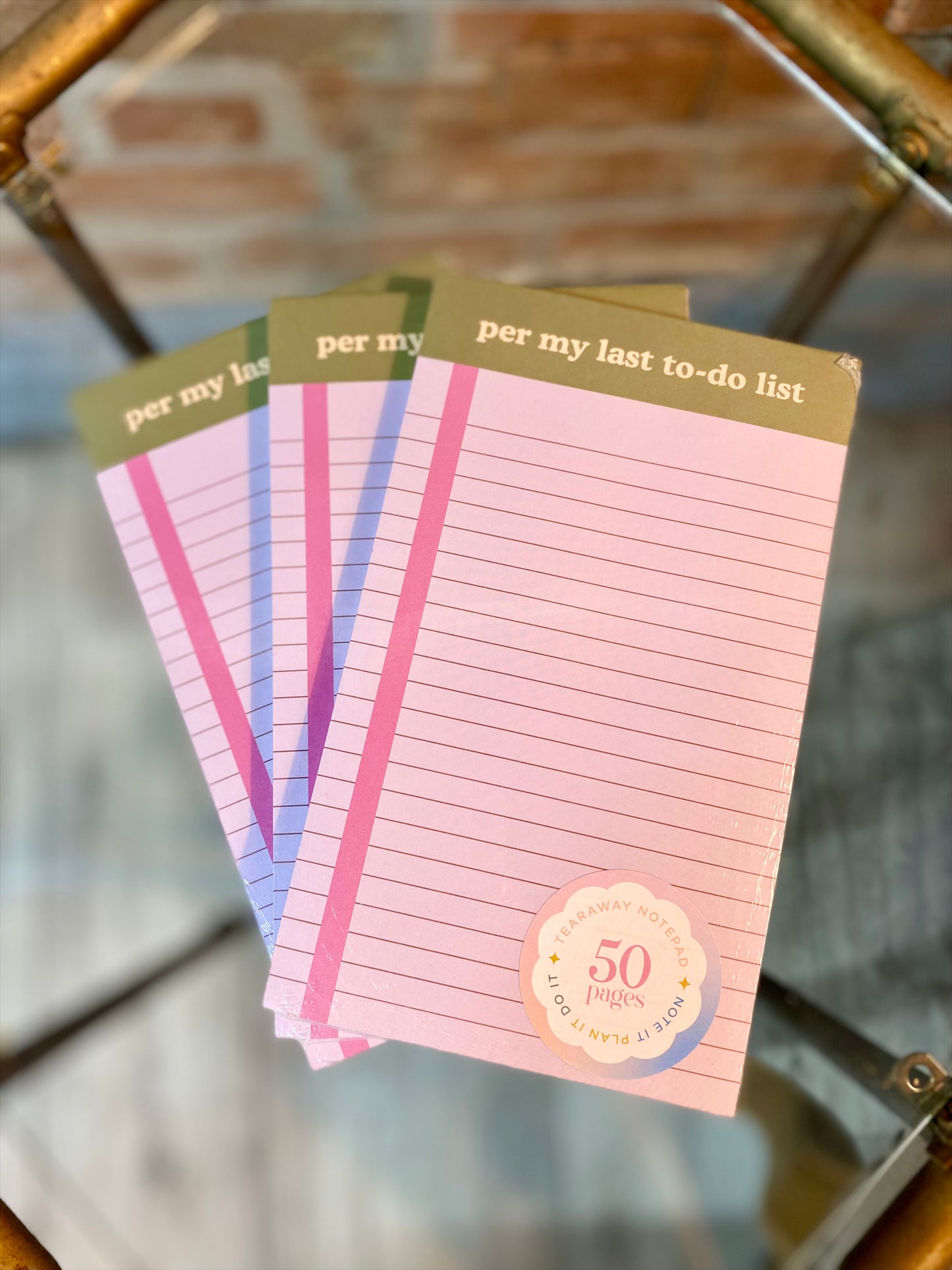 per my last to-do list